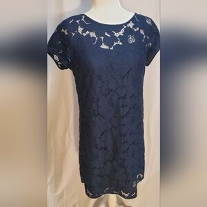 LOFT Midnight Blue Lace Dress